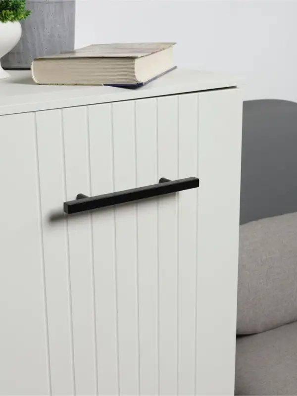 Ручка-рейлинг квадрат CAPPIO, м/о 128 мм, L=200 мм, цвет черный