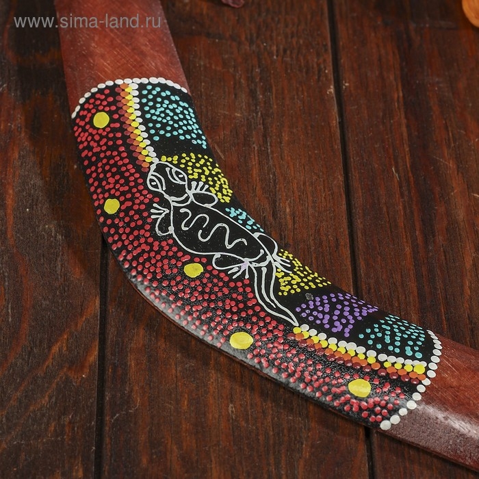 Сувенир бумеранг  Сувенир бумеранг "Цветной узор"  40х6х0,7 см