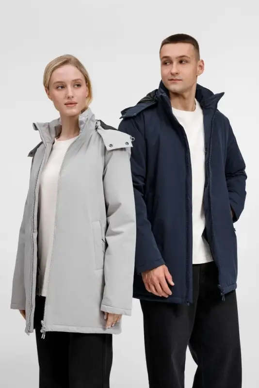 Куртка-парка унисекс Sfera, темно-синяя, размер S