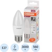 Лампа светодиодная OSRAM LED Value B, 7Вт, 3000К E27 579446