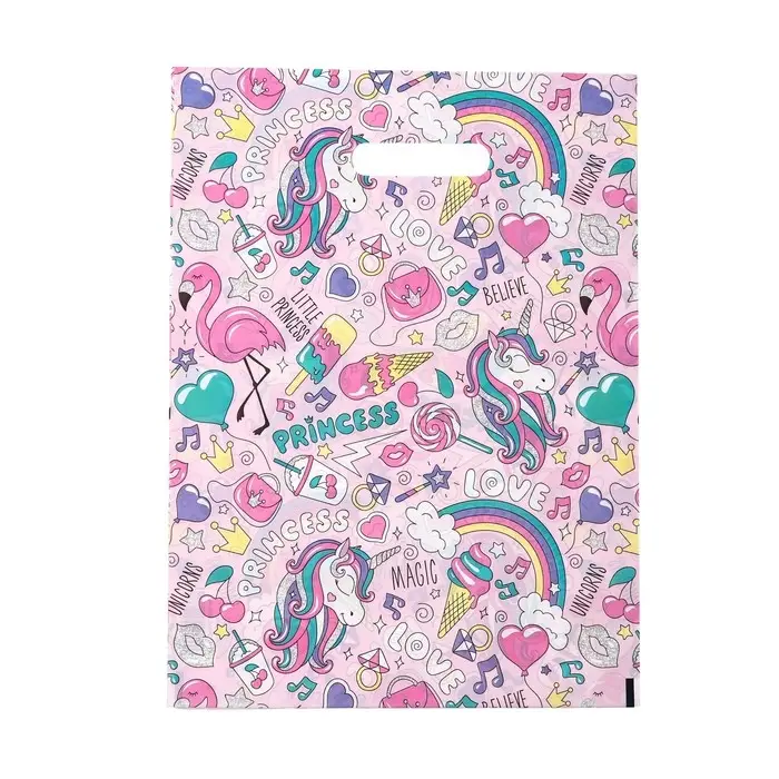 Пакет полиэтиленовый с вырубной ручкой «Единороги», 30×40 см, 50 мкм