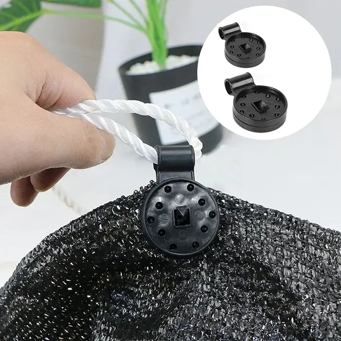 Клипса садовая &laquo;Люверс&raquo;, для крепления затеняющей сетки, пластиковая, чёрная