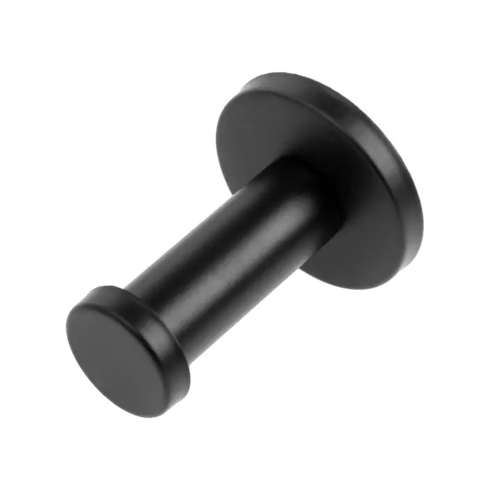 Крючок мебельный ТУНДРА TKO010, однорожковый, 16&times;50 мм, черный, 10 шт.