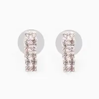 Набор 2 предмета: серьги, чокер &laquo;Лёд&raquo;, два ряда, белый в серебре, 32 см