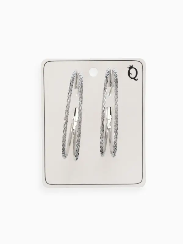 Серьги-кольца &laquo;Карма&raquo;, косичка, цвет серебро, d=5