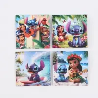 Блокнот 10х10см, 16 л МИКС "Стич"