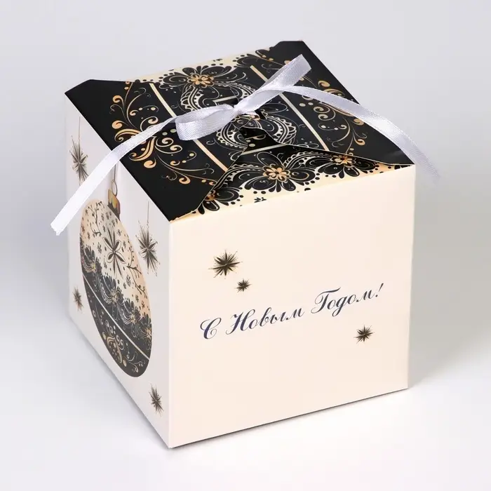 Коробка подарочная складная «Игрушка на ёлку», 10×10×10 см Коробка подарочная складная «Игрушка на ёлку», 10×10×10 см