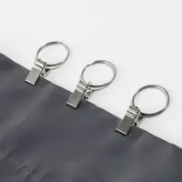 Кольцо для карниза, с зажимом, d=22/26 мм, 20 шт., цвет серебряный