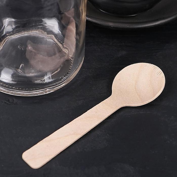 Банка стеклянная для сыпучих продуктов с бугельным замком и ложкой Доляна «Оптима», 300 мл, 8,5×6,5×11 см