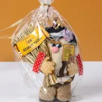 Фигурка - оберег &laquo;Домовой. Кузя в кепке, с метлой и подковой&raquo;, 23&times;25&times;13 см, МИКС