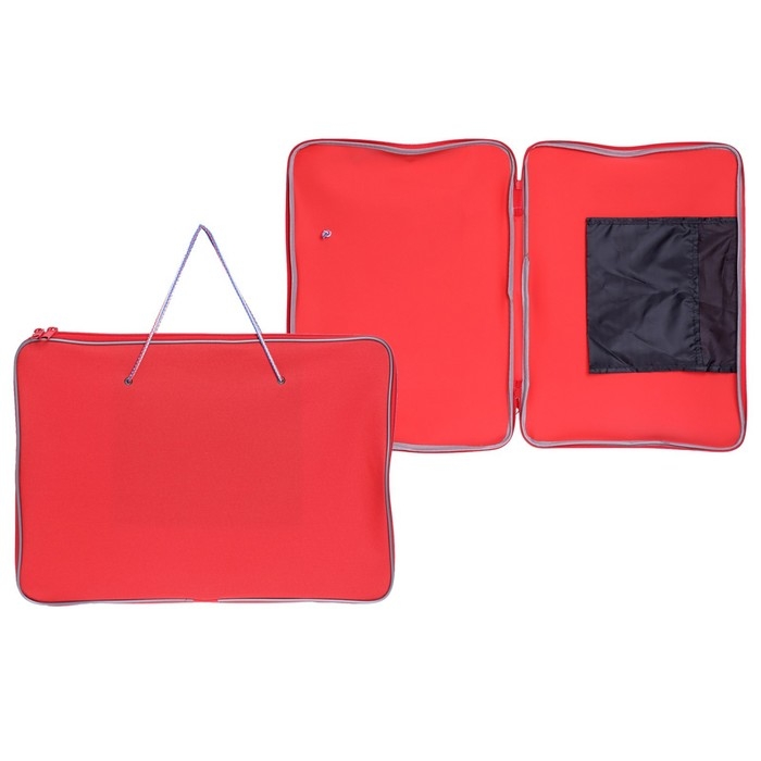 Папка для чертежей и рисунков А3, 470 х 340 х 20 мм, с ручками текстильная Папка для чертежей и рисунков А3, 470 х 340 х 20 мм, с ручками текстильная "Творчество", с карманом