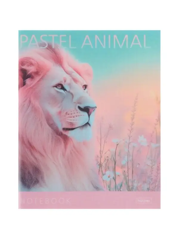 Тетрадь 96л кл Hatber "Pastel Animals", пласт обл с печатью, 60-65г/м&sup2; 5В МИКС