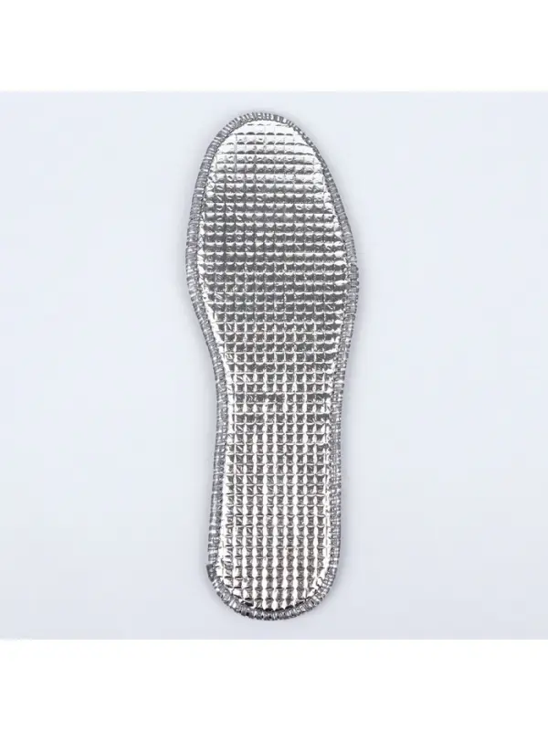 Стельки для обуви, утеплённые, двухслойные, фольгированные, окантовка, р-р RU 39 (р-р Пр-ля 41), 25.5 см, пара, серые