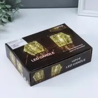 Светодиодная свеча LED "Свеча в кубе" 3хLR1130, прозрачный 4,7х4,7х4,7 см
