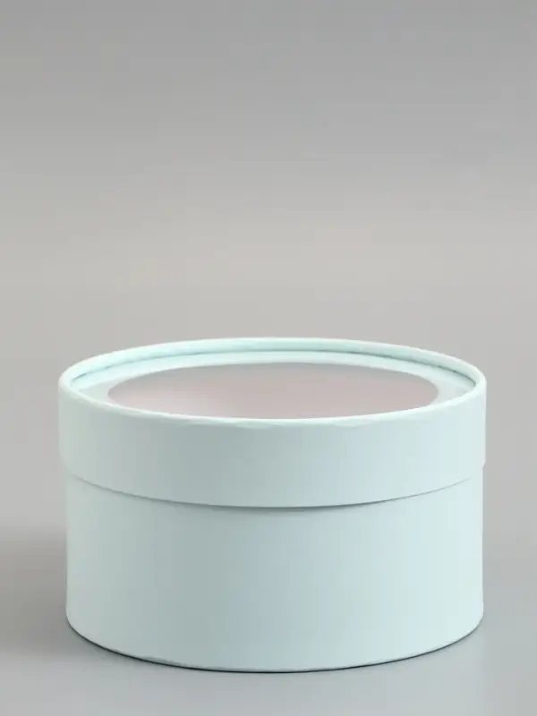 Подарочная коробка , лагуна, завальцованная с окном, 18 х 10 см