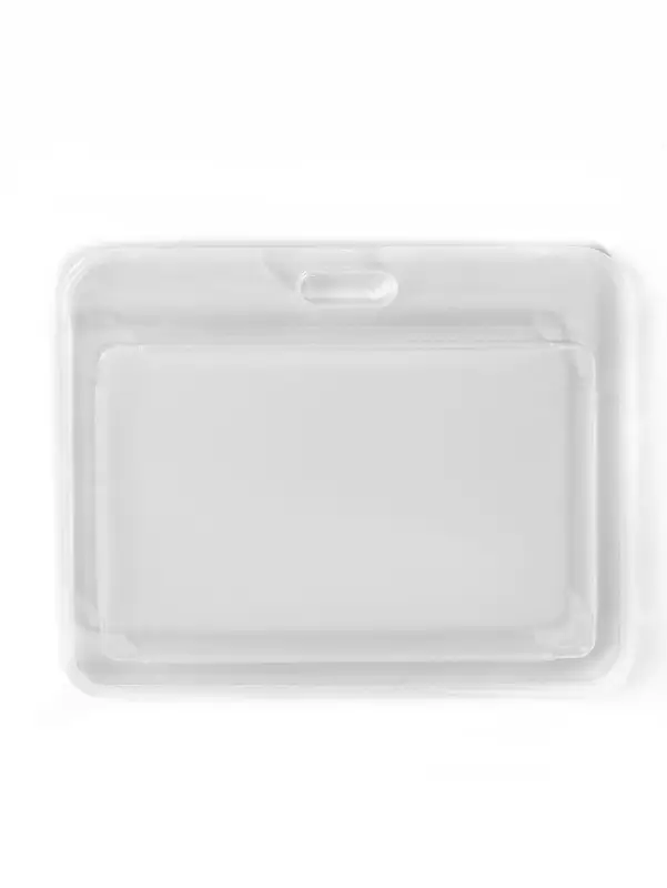 Бейдж горизонтальный, внешний 103х80 мм, внутренний 85х54 мм, пластик прозрачный Бейдж горизонтальный, внешний 103х80 мм, внутренний 85х54 мм, пластик прозрачный