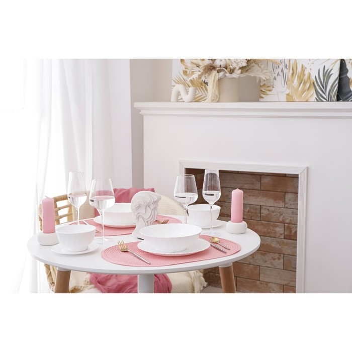 Салфетка сервировочная Доляна  "Овал", цв.розовый, 45*30 см