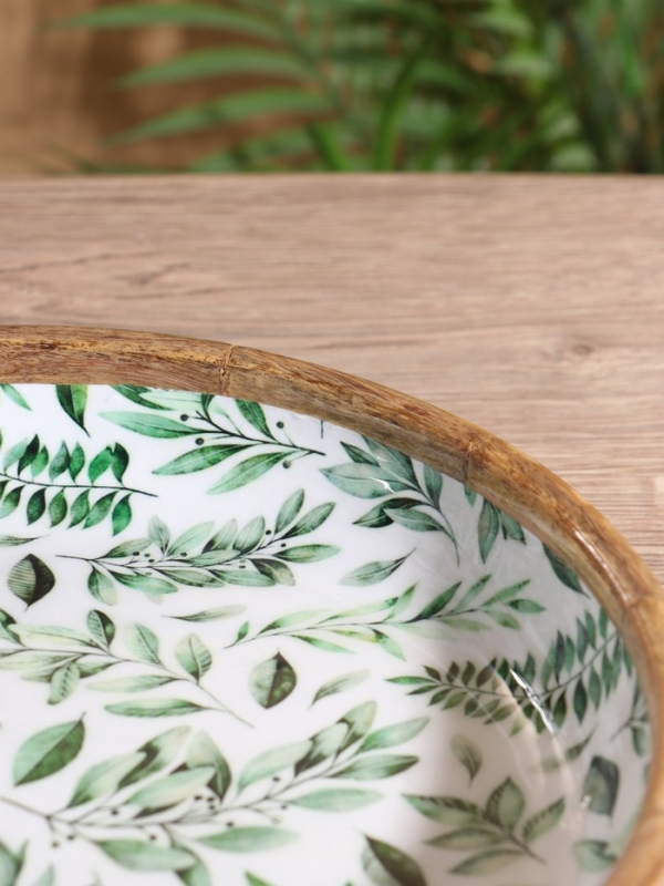 Блюдо Блюдо " Оливковая ветвь" дерево манго 25х25х4,5 см