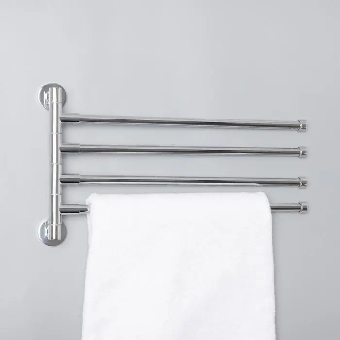 Держатель для полотенец с 4-мя поворотными панелями, Accoona A121-4, хром