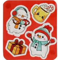 Игрушка-сюрприз Funny toys &laquo;Новогодний Мяк-жмяк&raquo; с наклейками, МИКС