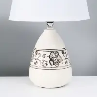 Лампа настольная RISALUX &laquo;Андо&raquo;, Е14, 40 Вт, белая, 20&times;20&times;31.5 см