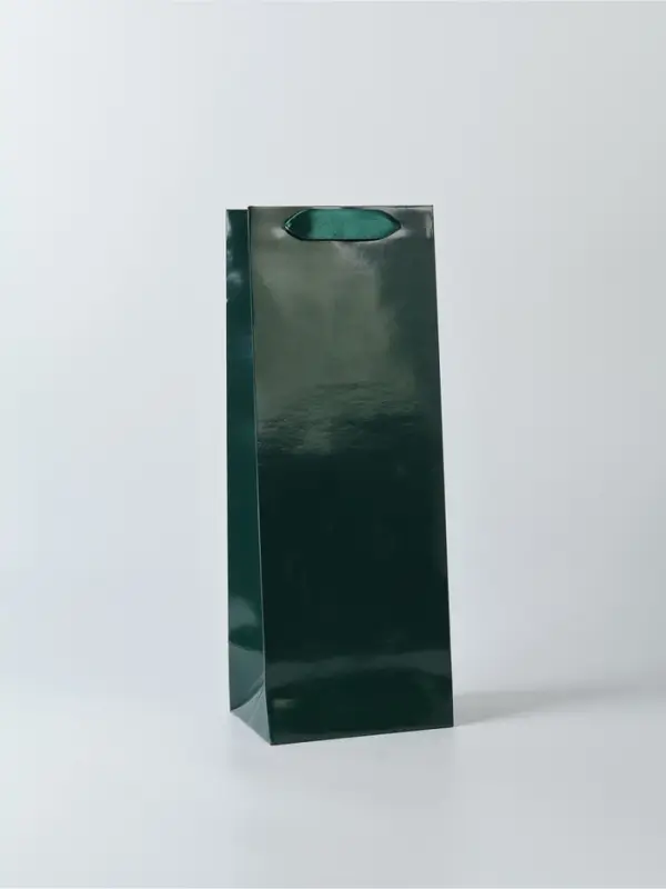 Пакет подарочный под бутылку, упаковка, &laquo;Изумруд&raquo;, 13&times;36&times;10 см
