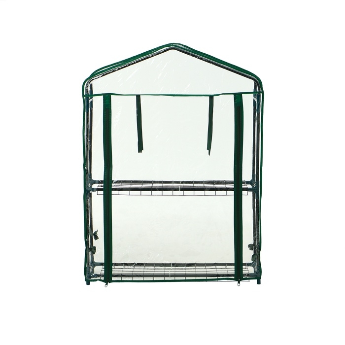 Парник-стеллаж, 2 полки, 93 × 22 × 69 см, металлический каркас d = 12 мм, чехол плёнка 80 мкм, Greengo Парник-стеллаж, 2 полки, 93 × 22 × 69 см, металлический каркас d = 12 мм, чехол плёнка 80 мкм, Greengo