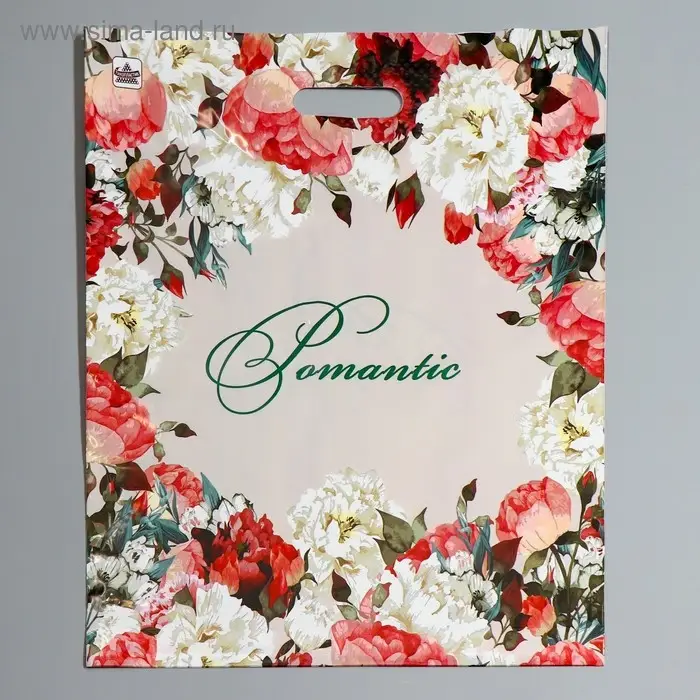 Пакет «Благородные цветы», полиэтиленовый с вырубной ручкой, 38×45 см, 60 мкм Пакет «Благородные цветы», полиэтиленовый с вырубной ручкой, 38×45 см, 60 мкм