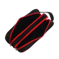 Пенал школьный Calligrata Black &laquo;Чёрно-красный&raquo;, мягкий, 2 отделения, 100&times;220&times;70 мм, объёмный, с ручкой