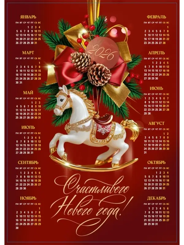 Календарь 2026 &laquo;Лошадка&raquo;, А3