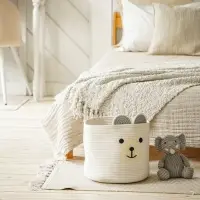 Корзина для хранения SL Home, плетёная, ручной работы, 35&times;35&times;30 см, белая