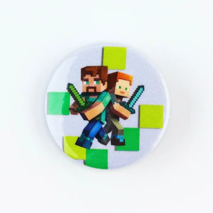 Значок металлический , закатной «Детский для мальчика и девочки», d=2,5 см, МИКС Значок металлический , закатной «Детский для мальчика и девочки», d=2,5 см, МИКС