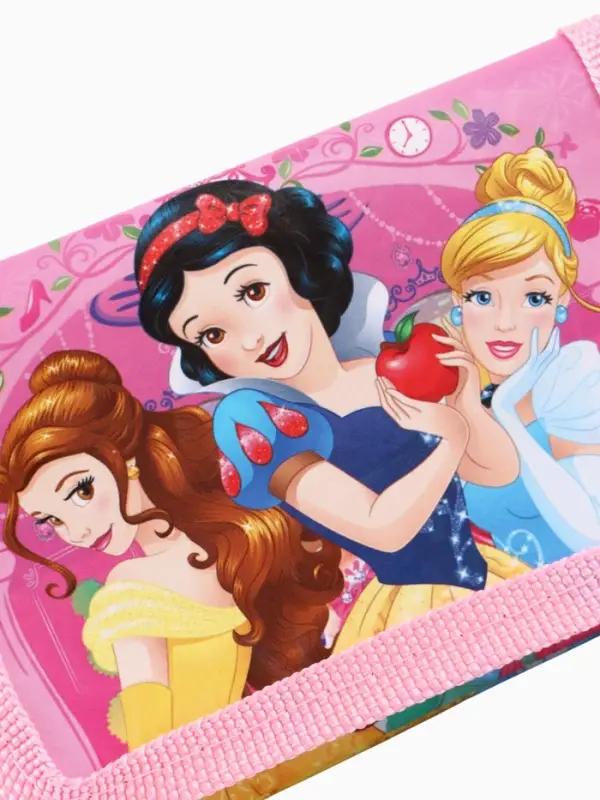 Кошелек детский на липучке &laquo;Принцессы&raquo; розовый 9&times;9&times;1