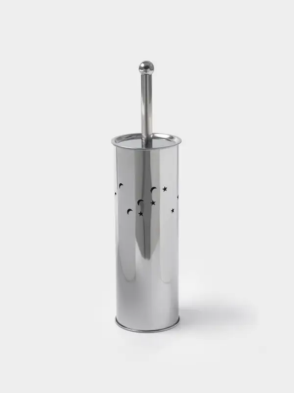Ёршик для унитаза с подставкой &laquo;Звёзды&raquo;, 9&times;10&times;40 см, хром