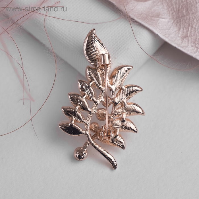 Брошь « Соло» веточка, цветная в золоте Брошь « Соло» веточка, цветная в золоте