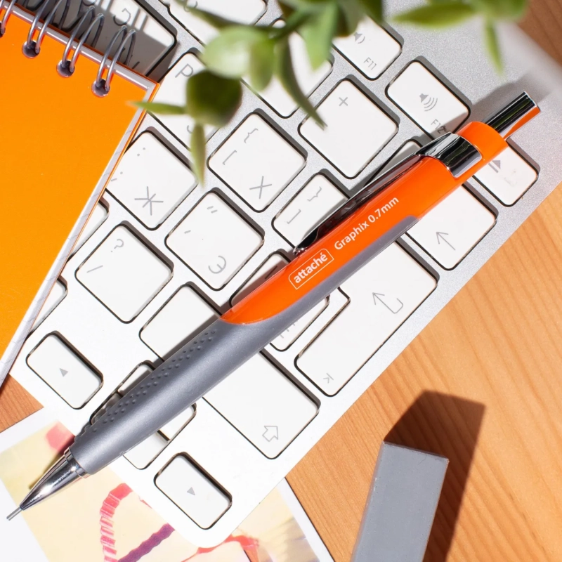 Карандаш механический Attache Graphix, 0.7 мм, цвет корпуса оранжевый
