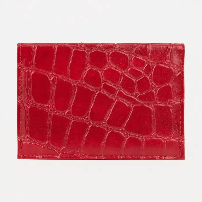 Обложка для паспорта, тиснение, красная