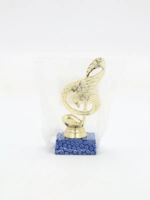 Кубок &laquo;Скрипичный ключ&raquo;, наградная фигура, подставка пластик синяя, 14.5&times;6.5&times;6 см