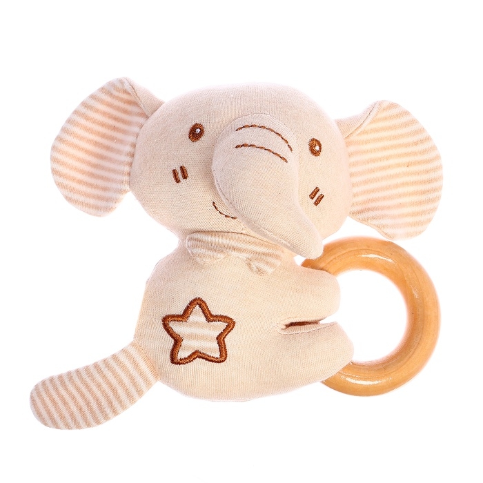 Подарочный набор для новорождённых «Слоник», 3 мягкие погремушки Подарочный набор для новорождённых «Слоник», 3 мягкие погремушки