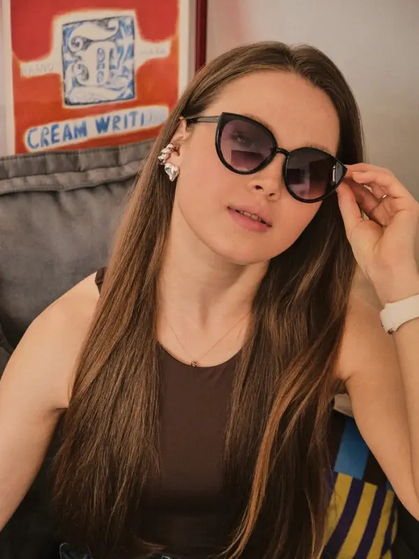 Очки солнцезащитные женские &laquo;OneSun. Кошачий глаз&raquo;, UV 400, линза 5.3&times;6 см, чёрный