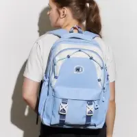 Рюкзак школьный, для 5 класса, мягкий, 29&times;14&times;44 см, голубой