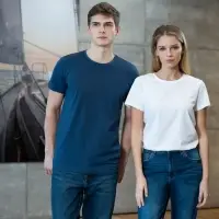 Футболка женская Ladies American U синяя, размер S