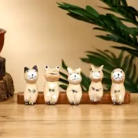 Сувенир «Зверушки на скамейке», 18×6×4.5 см, дерево, коричневый