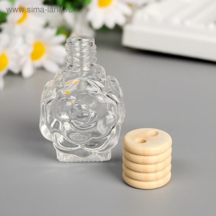 Диффузор стекло с палочками для ароматической эссенции  Диффузор стекло с палочками для ароматической эссенции "Роза" 8 мл 5,5х3,3х2,2 см