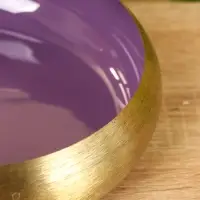 Подсвечник золотой с фиолетовым покрытием, 18×18×5 см