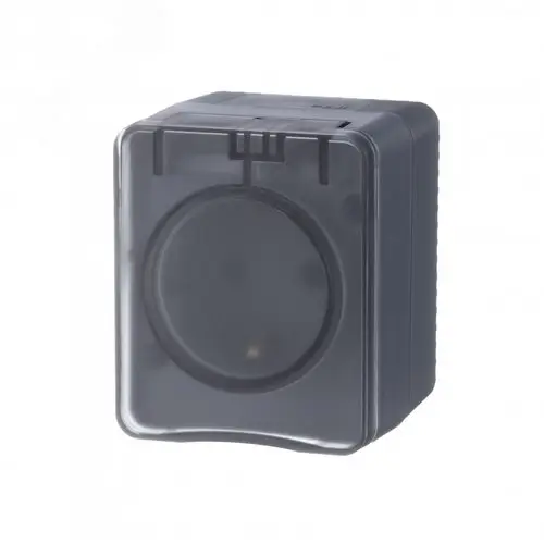 AtlasDesign Profi54 розетка с заземлением со шторками IP54 16А 250B, АНТРАЦИТ, Россия