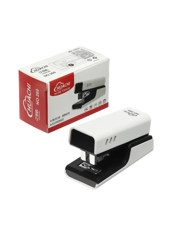 Степлер №24/6 корпус белый стиль, до 20 листов, МИНИ