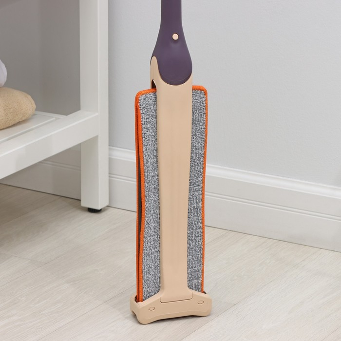 Швабра с отжимом Доляна, двусторонняя насадка из микрофибры 38×12 см, стальная ручка 134 см Швабра с отжимом Доляна, двусторонняя насадка из микрофибры 38×12 см, стальная ручка 134 см