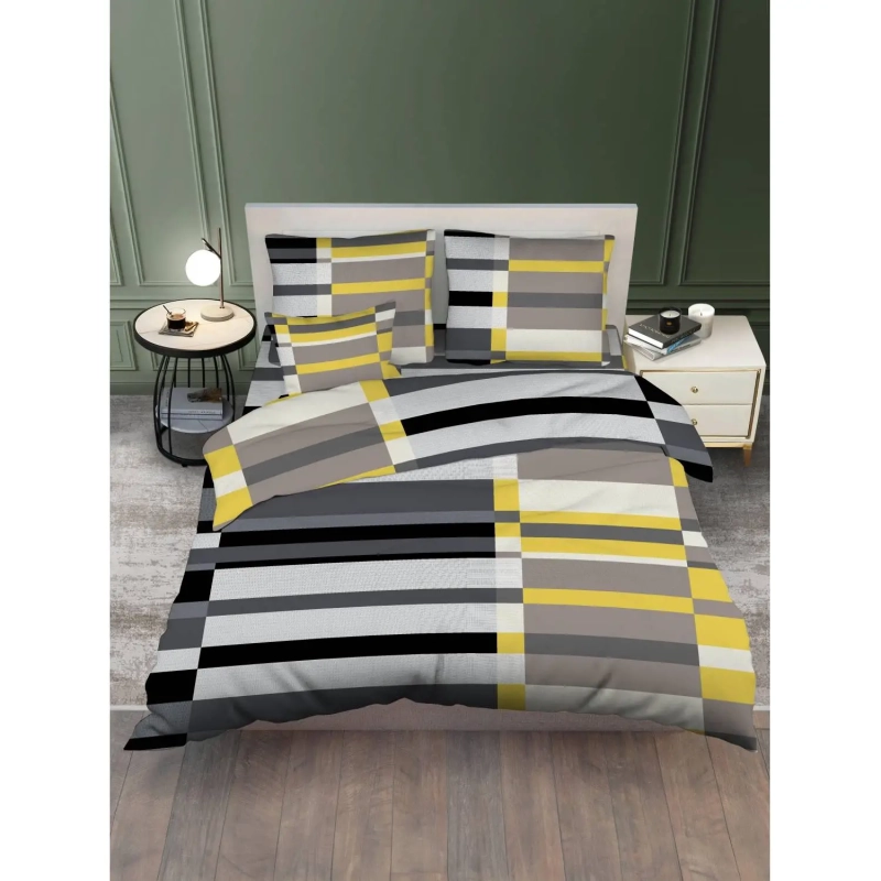 Постельное белье 1,5сп набивн.бязь 120г/м2 (нав.70х70 1шт.), микс