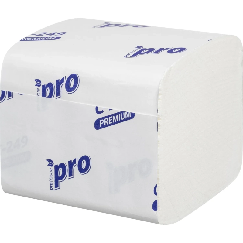 Бумага туалетная д/дисп Protissue 2сл белая цел 250л/пач 40пач/кор_С249